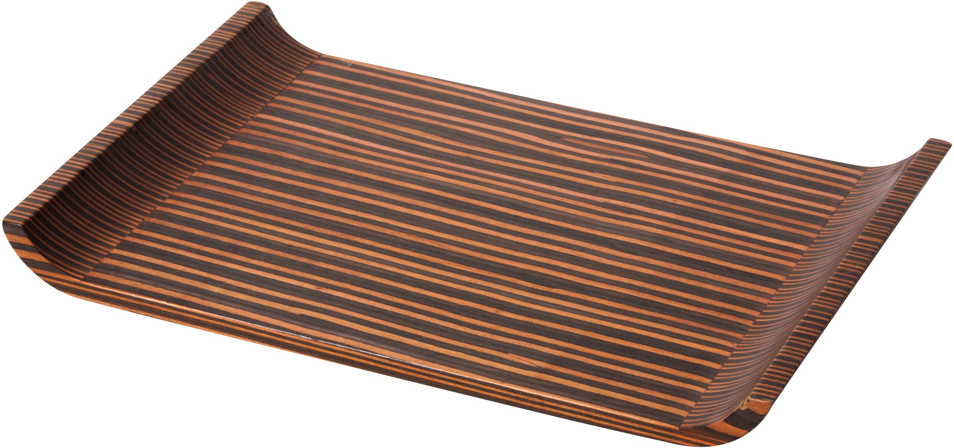 Circulaire Zebra Wood Bath Tray