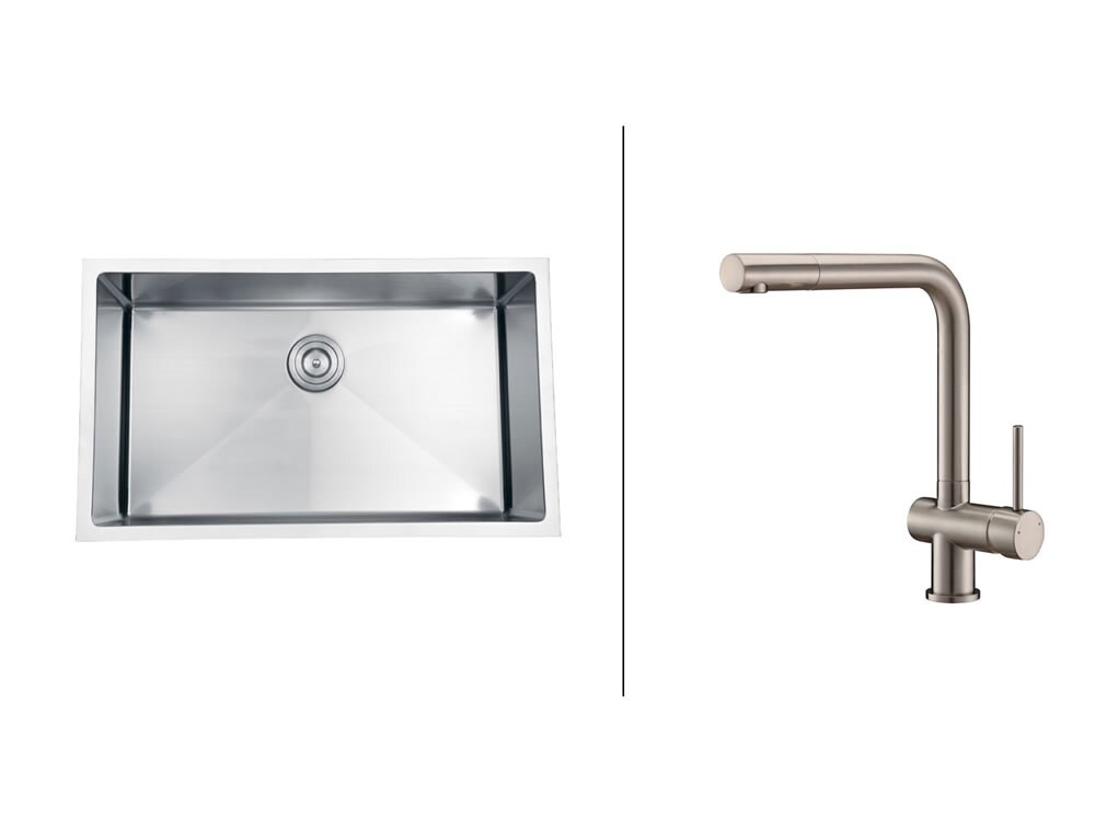 Ruvati Stainless Steel Kitchen Sink/ Brushed Nickel Faucet Set