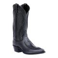Men's Dan Post Boots Buckstitched Handlaced 13 Black Deertan