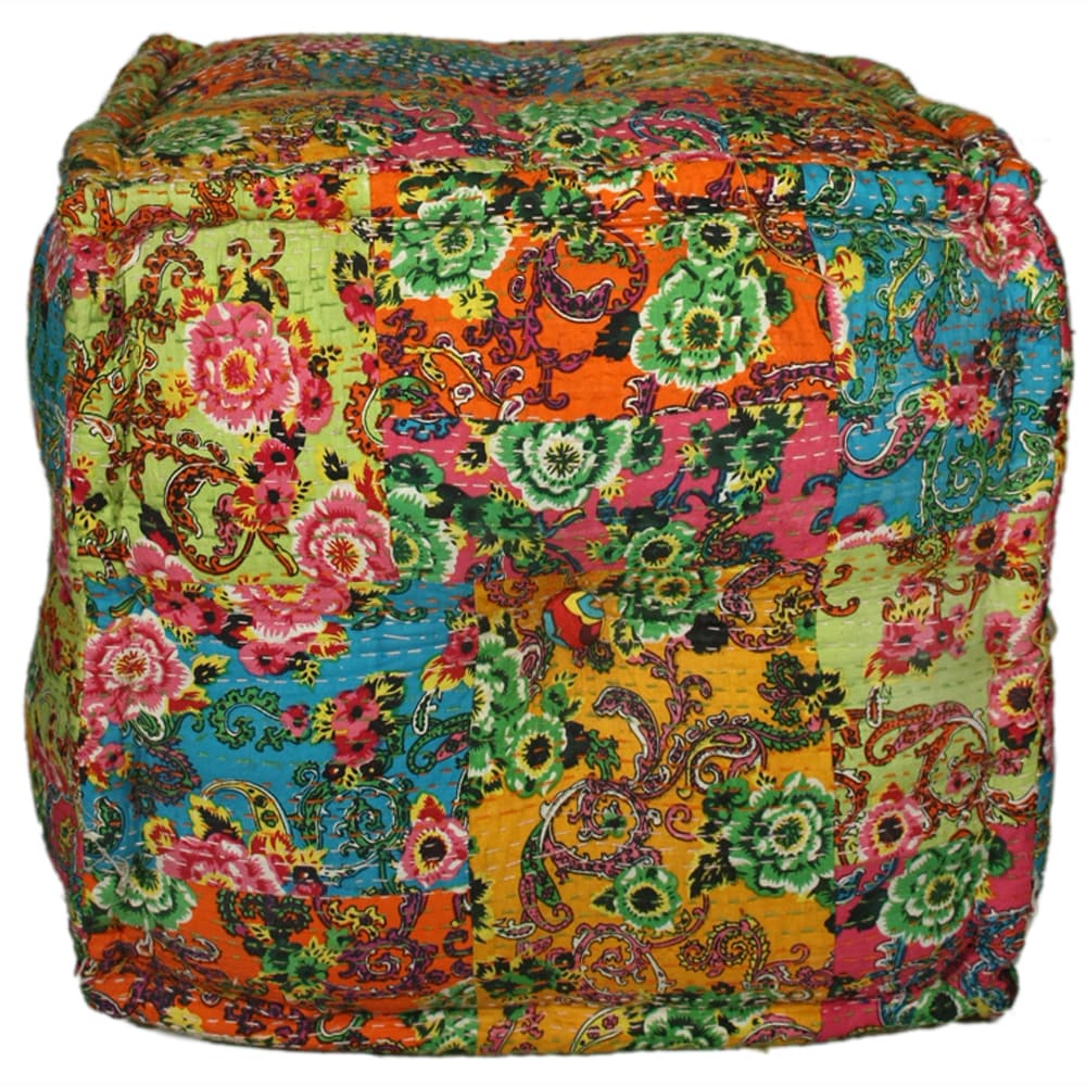 Handmade Casual Living Multi Cube Pouf