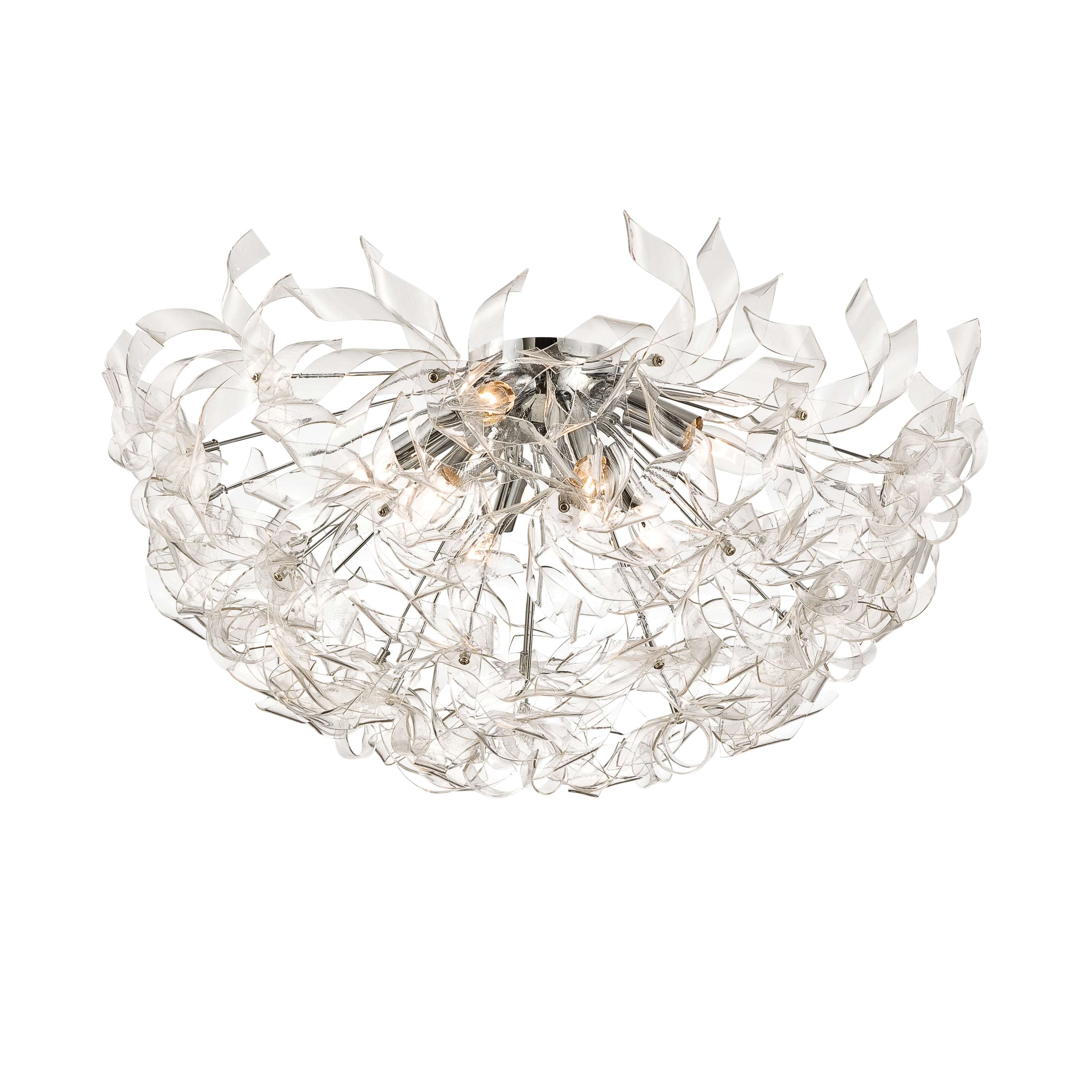 Alternating Current Clearvoyant 8-light Chrome Semi-flush Fixture
