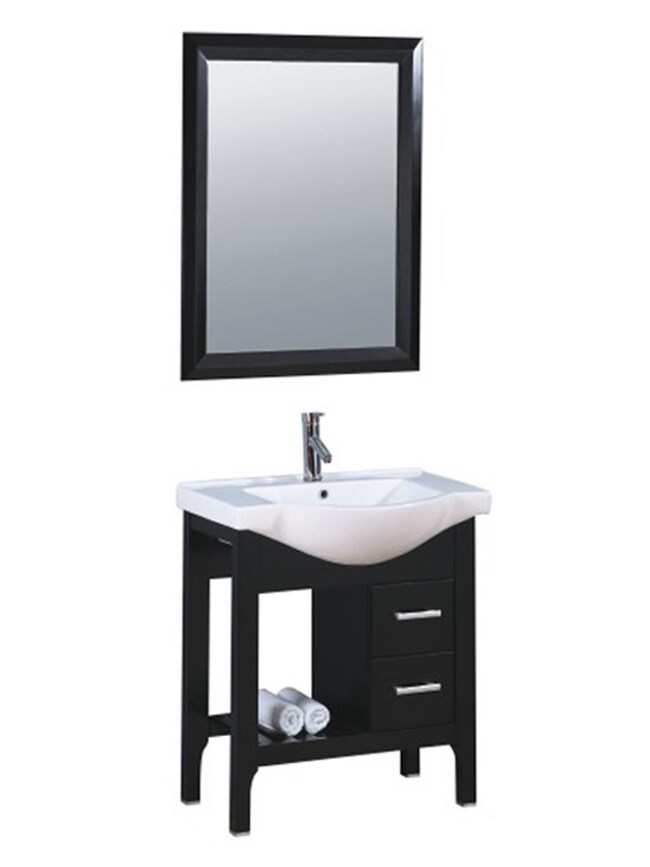 Legion 30-inch Ceramic Top Bathroom Vanity with Matching Mirror