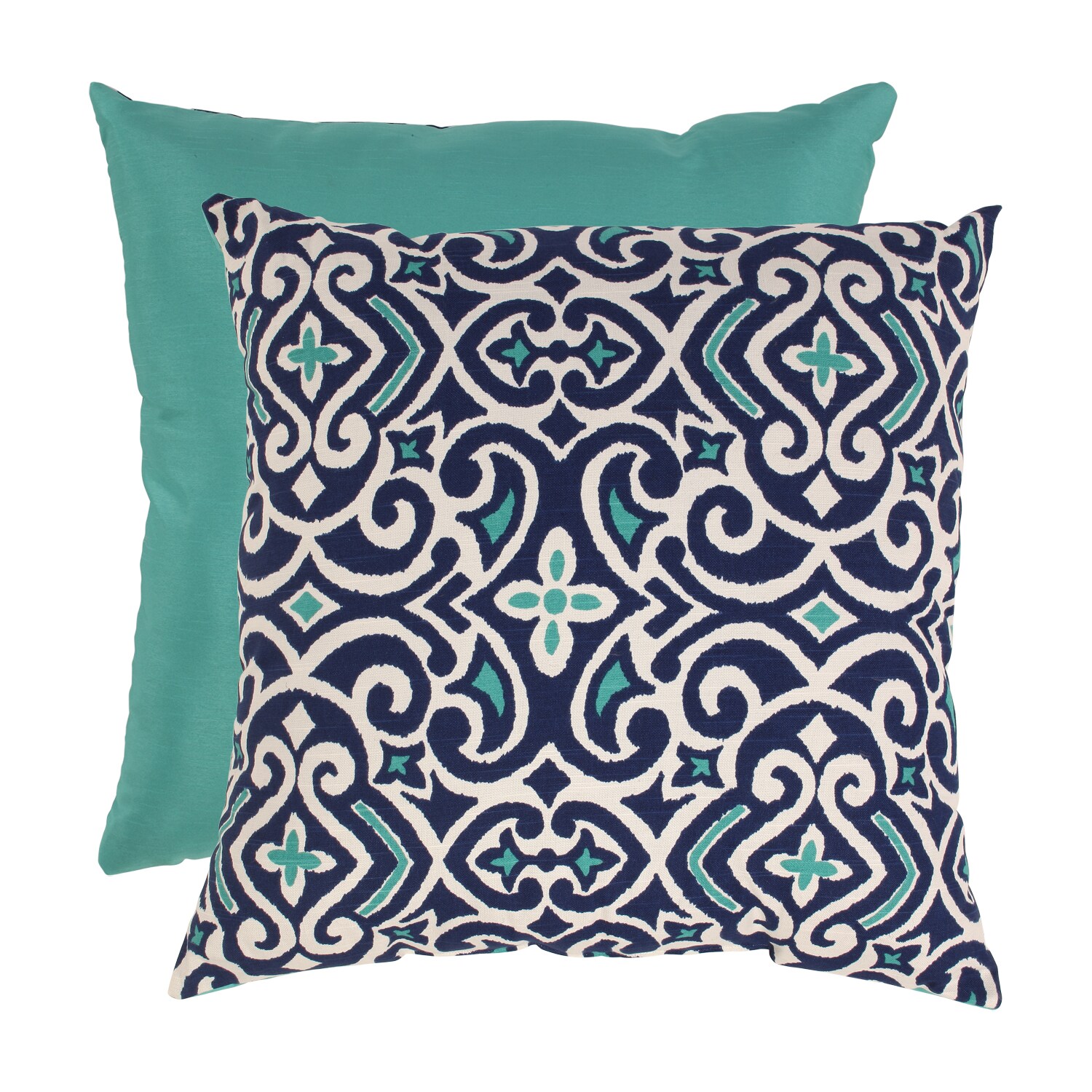 Pillow Perfect Blue/White Damask 23-inch Floor Pillow