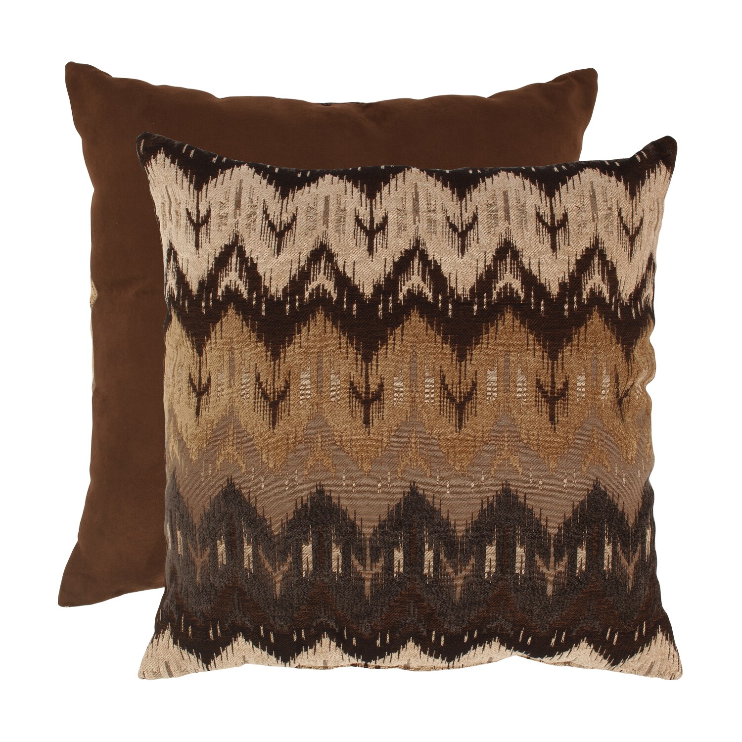 Pillow Perfect 'Ikat' Brown Chevron Floor Pillow