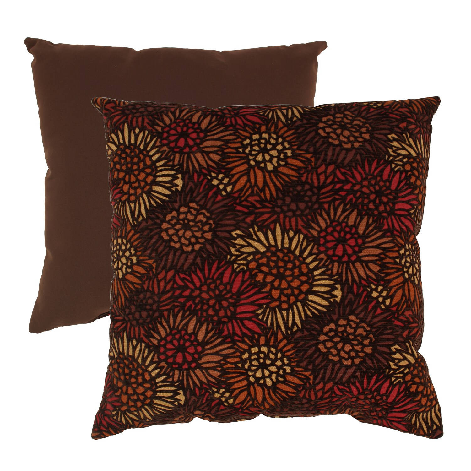 Flocked Floral 23-inch Floor Pillow