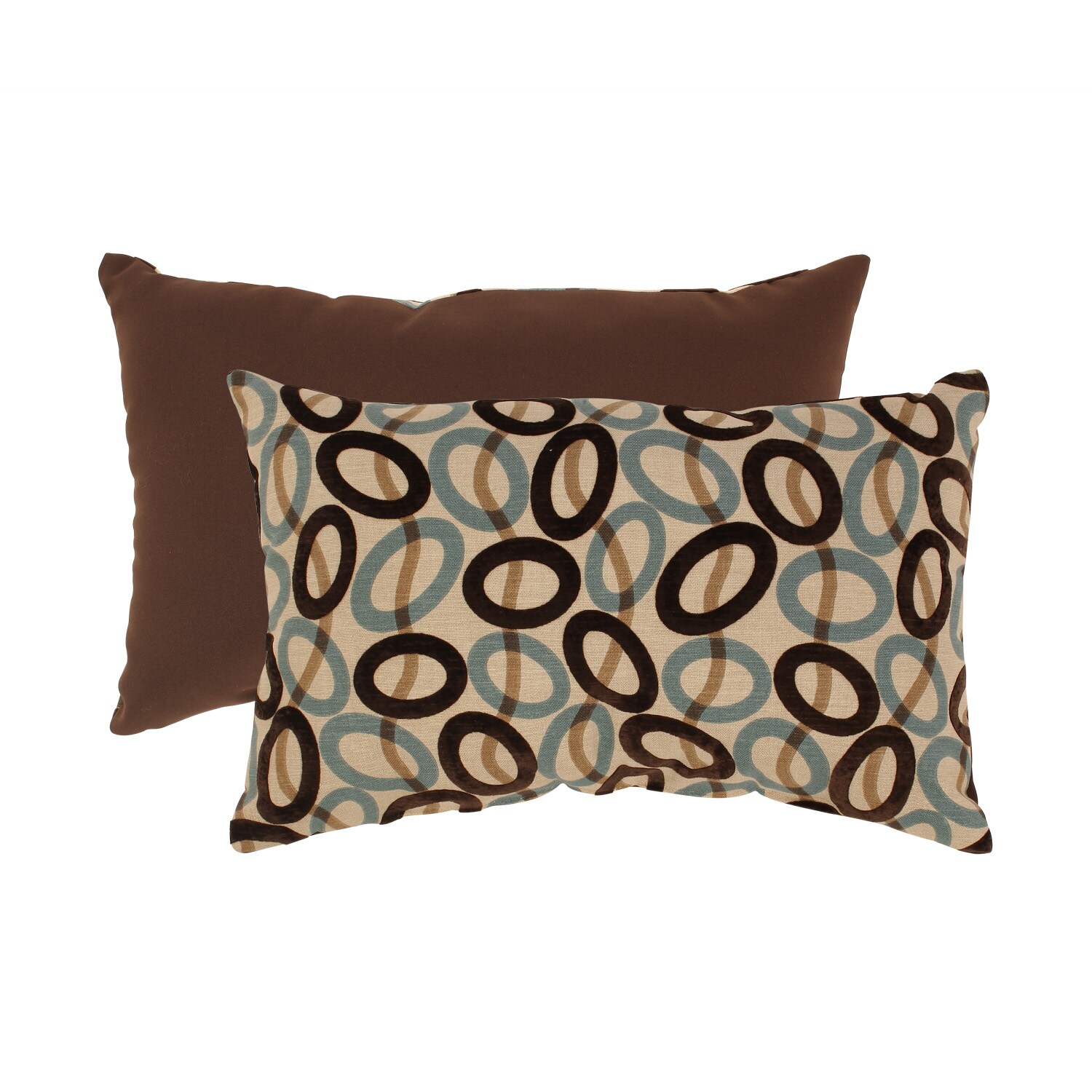 Velvet Circles Rectangular Throw Pillow