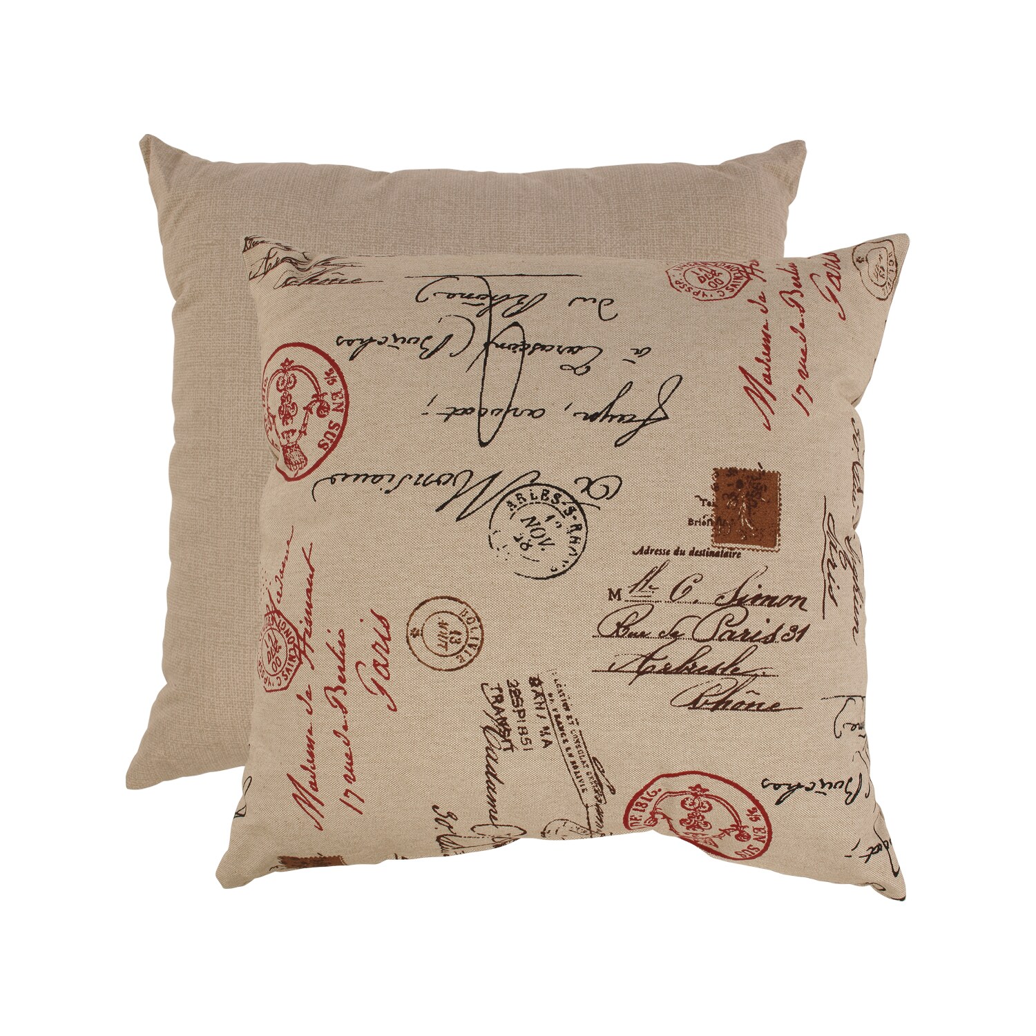 French Postale 23-inch Floor Pillow