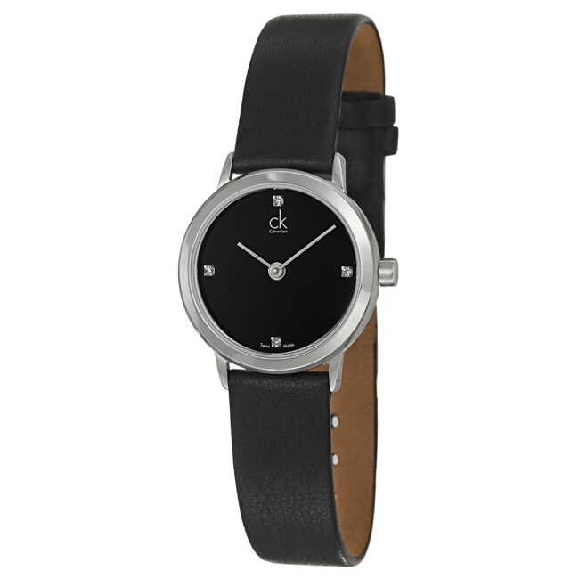Calvin Klein Women's 'Minimal' Stainless Steel and Leather Watch