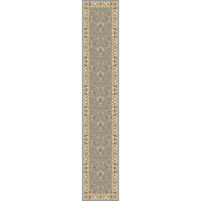 Lyndhurst Floral Motif Greyish Blue/ Ivory Rug (2'3 x 10')