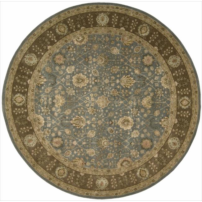 Hand-tufted Nourison 3000 Blue Rug (8' Round)
