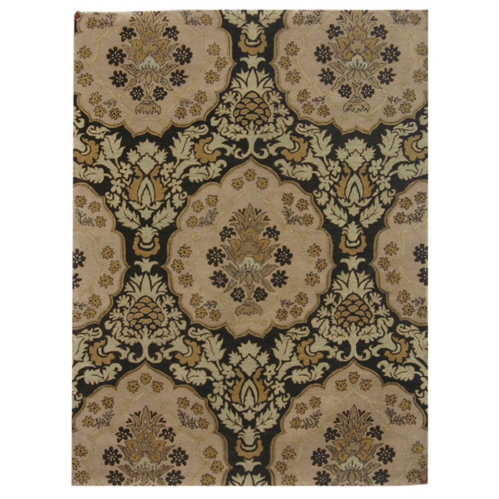 Hand-tufted Oriental Coffee Wool Rug (8' x 11')