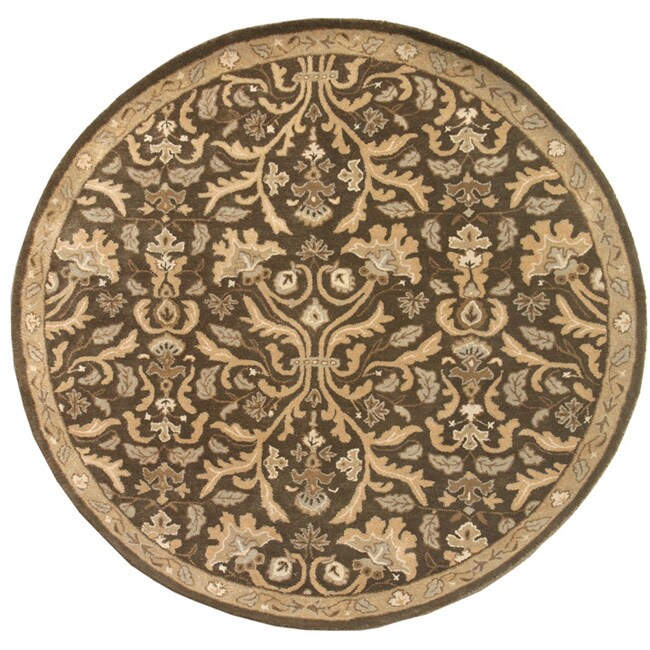 Hand-tufted Oriental Amber Glow Wool Rug (8' x 8')