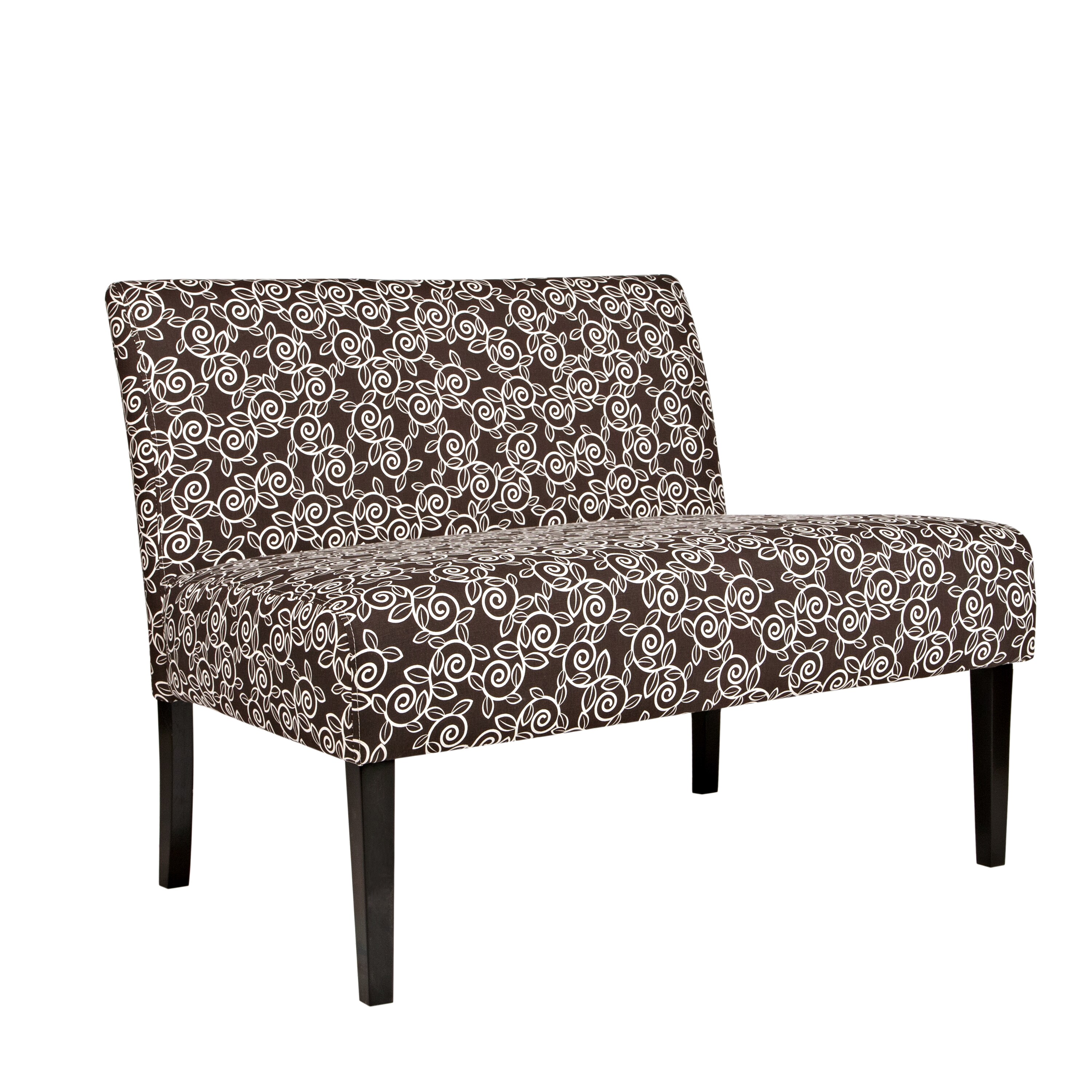 Portfolio Niles Chocolate Brown Vine Settee