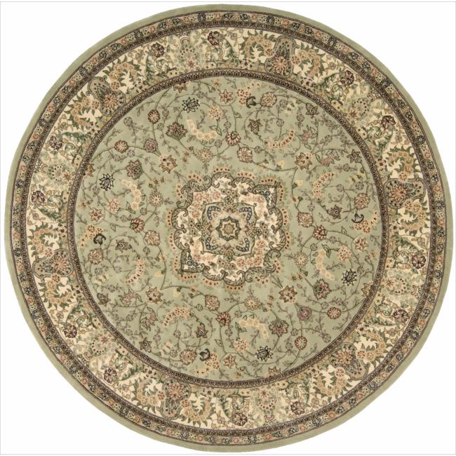 Hand-tufted Nourison 2000 Tabriz Green Rug