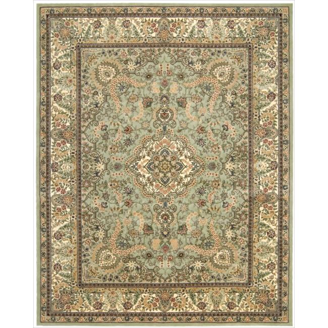 Hand-tufted Nourison 2000 Tabriz Green Rug