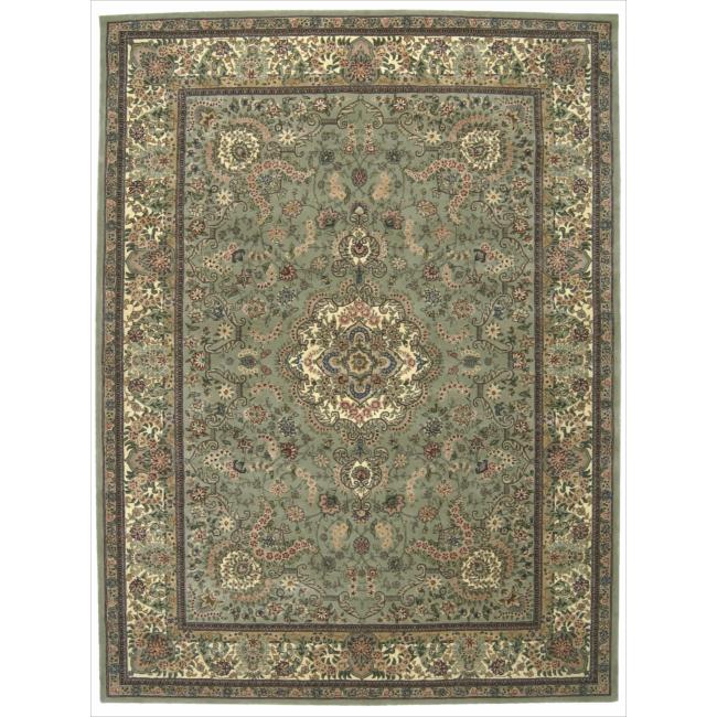 Hand-tufted Nourison 2000 Tabriz Light Green Rug