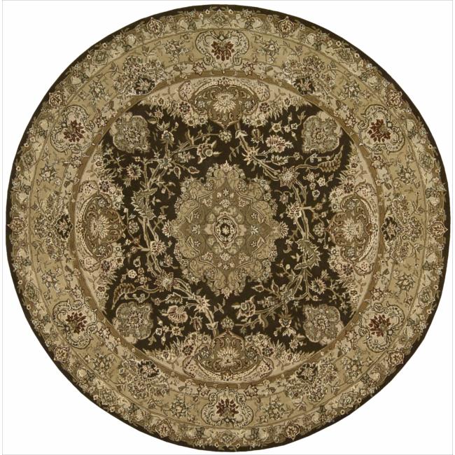 Hand-tufted Nourison 2000 Tabriz Chocolate Rug