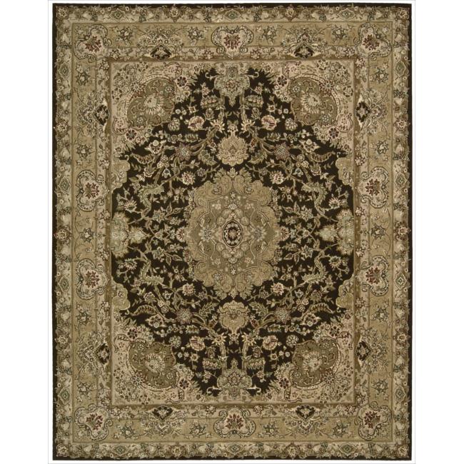 Hand-tufted Nourison 2000 Tabriz Chocolate Rug