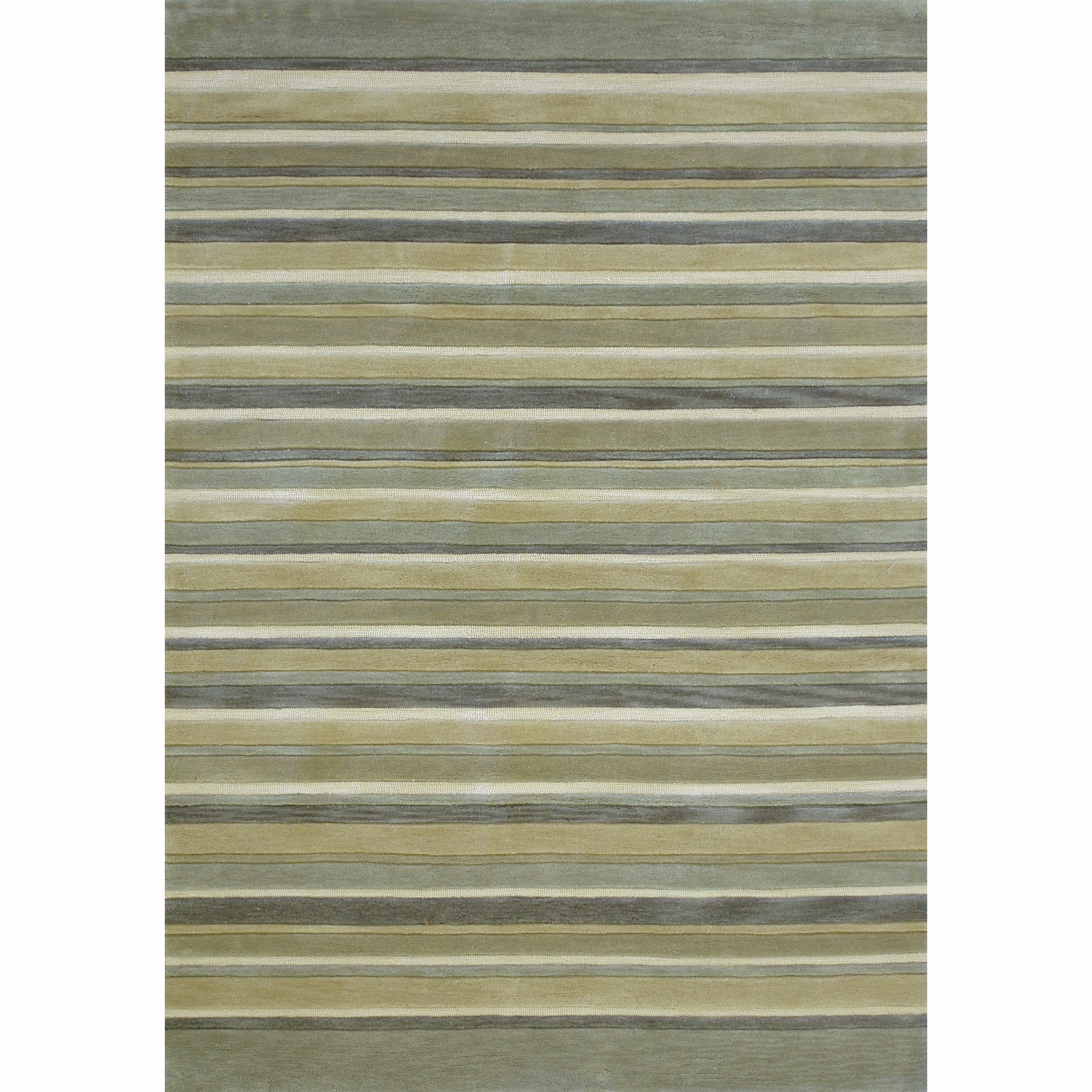 Hand-tufted Cassius Ivory/ Mist Rug (2'3 x 7'6)