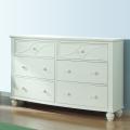 Piston White Modern Cottage 6-drawer Dresser