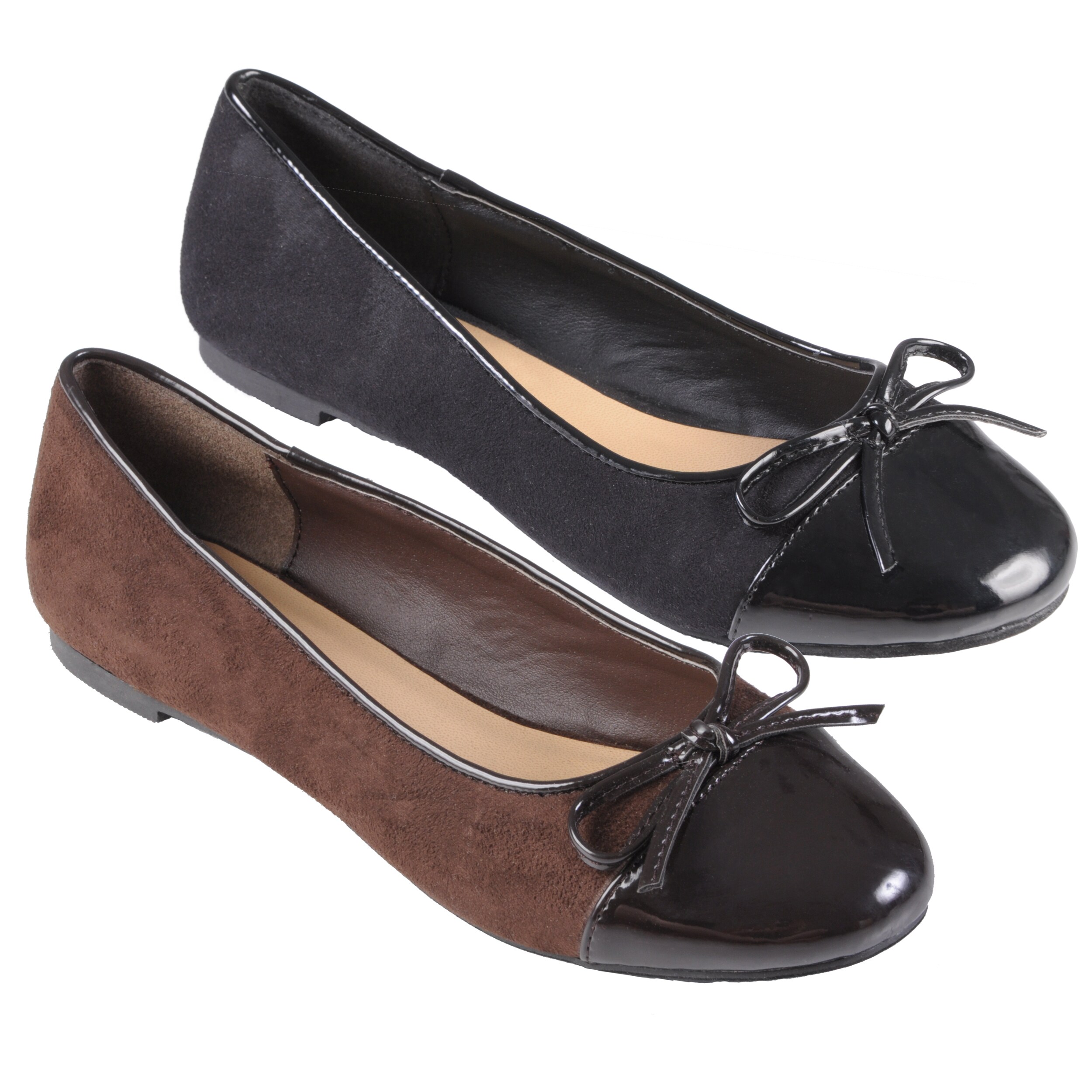 Journee Collection Women's 'Fullerton' Round Toe Bow Accent Flats