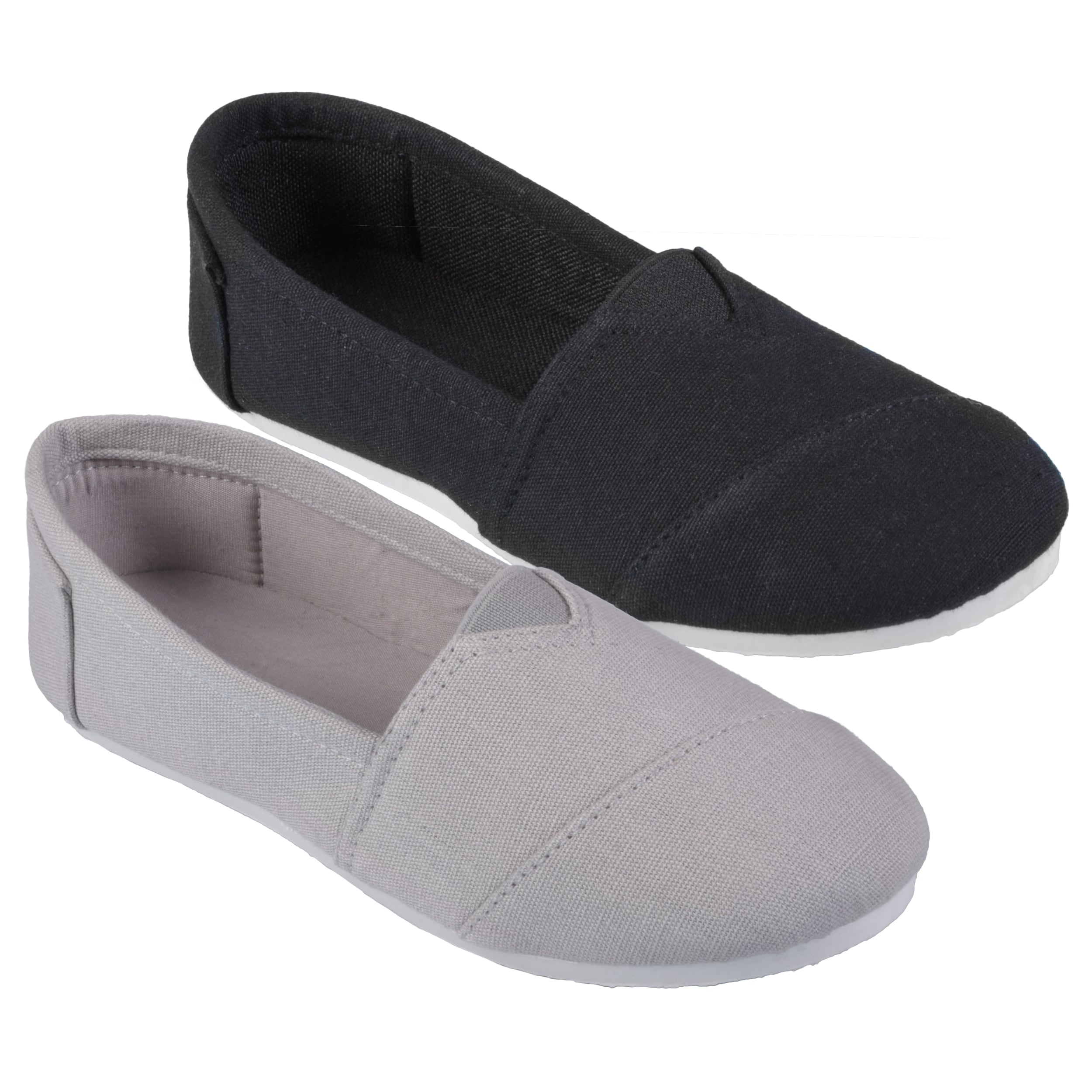 Journee Collection Kid's 'Timmy' Round Toe Linen Flats