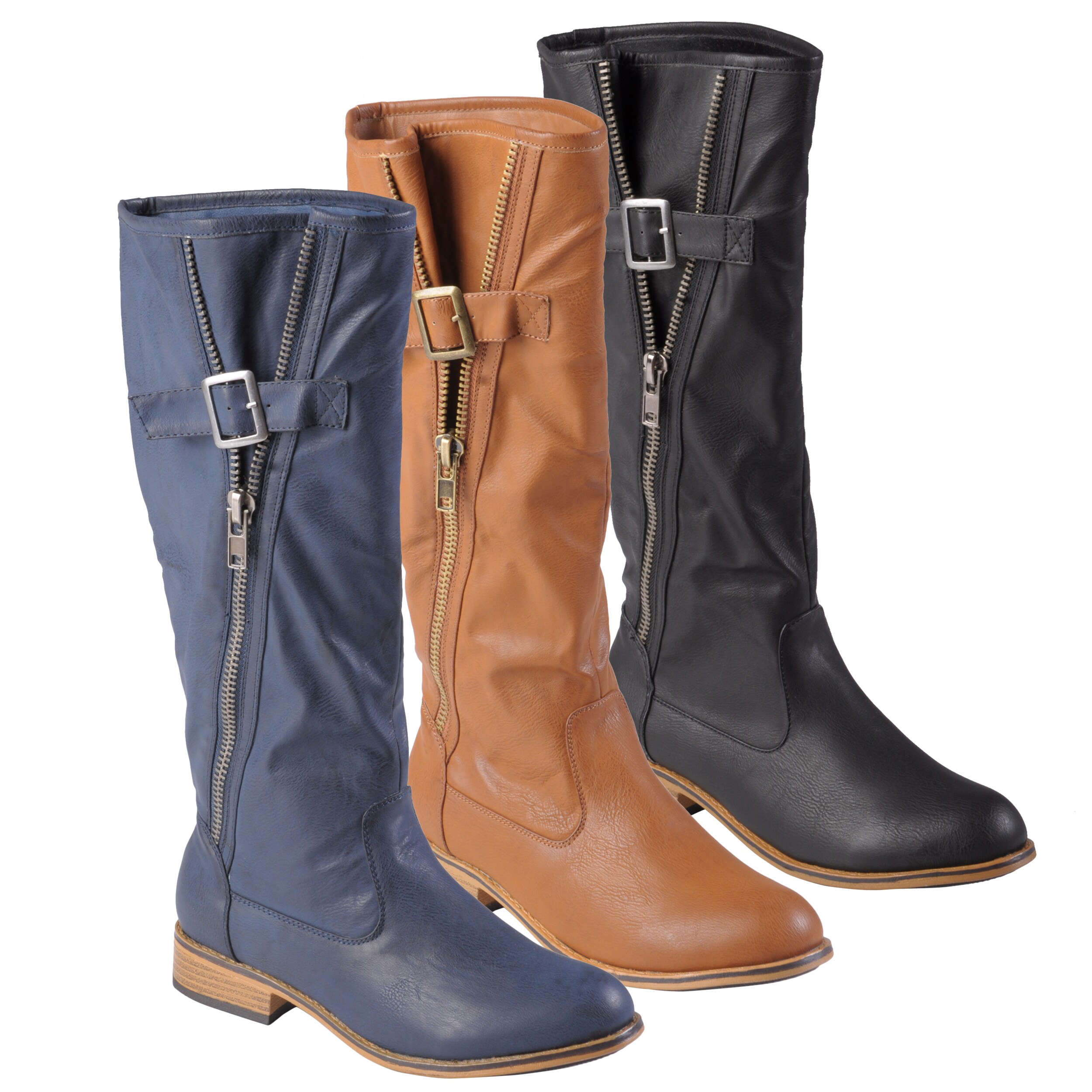 Hailey Jeans Co. Women's 'Karen' Round Toe Buckle Detail Boots