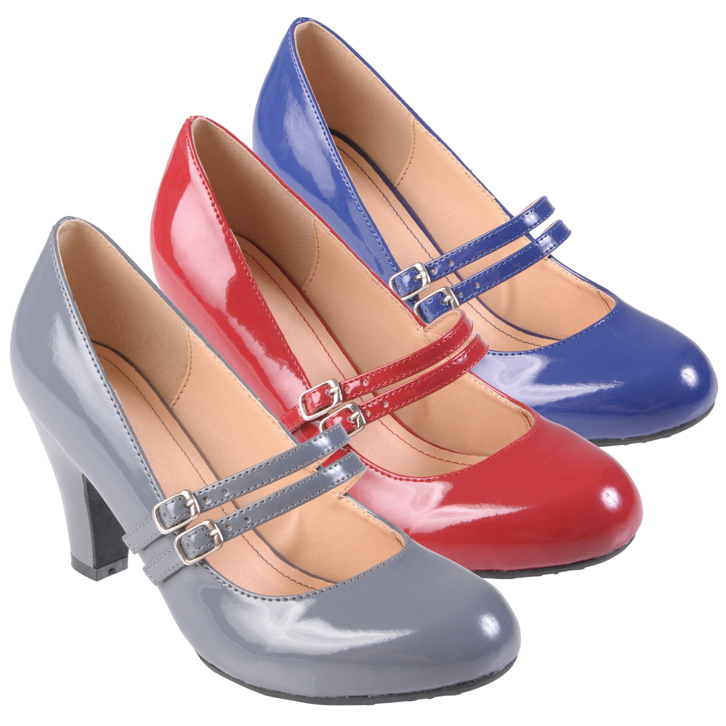 Journee Collection Women's 'Wendy-09' Mary Jane Patent Leather Pumps