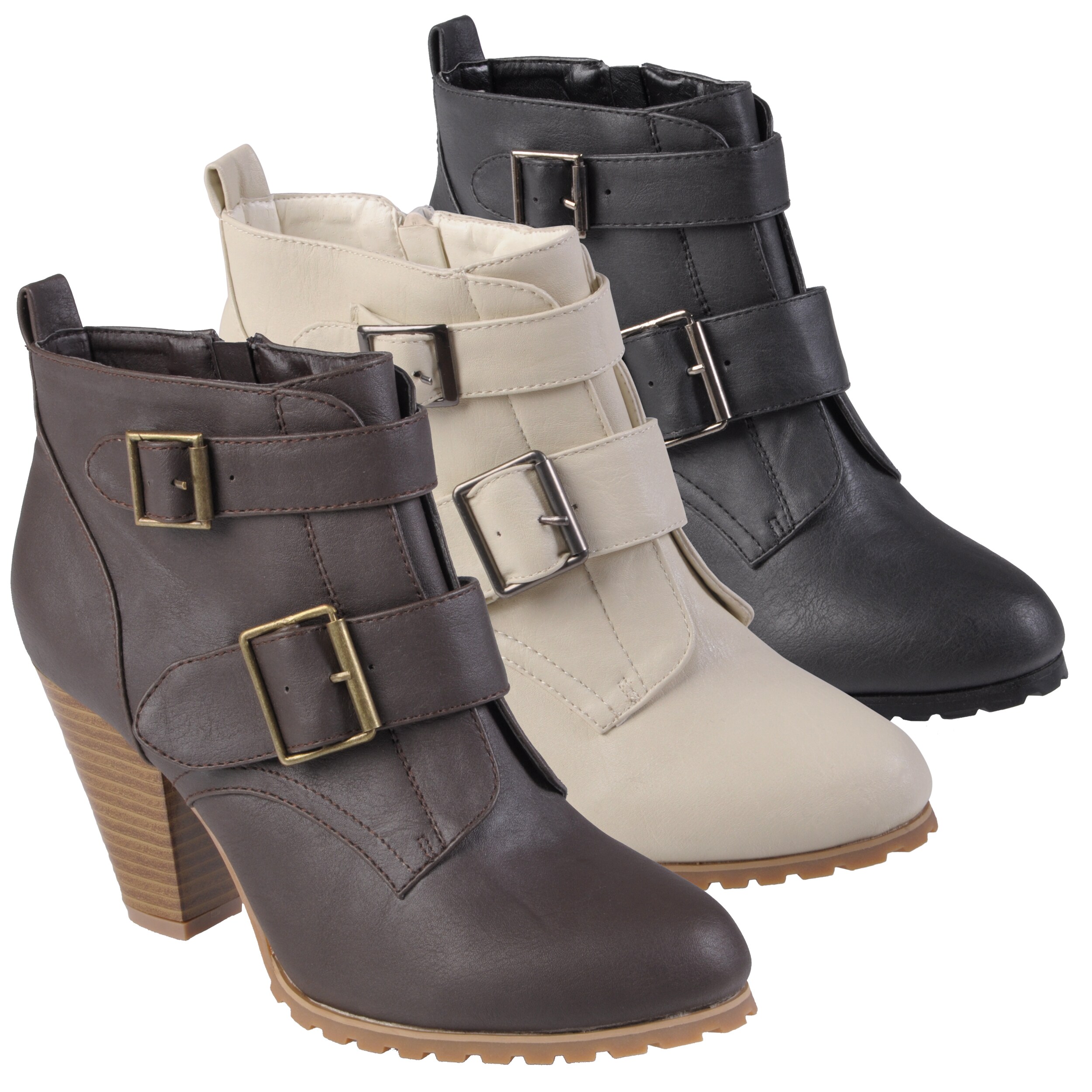 Hailey Jeans Co. Women's 'Oakland' Round Toe Buckle Detail Bootie