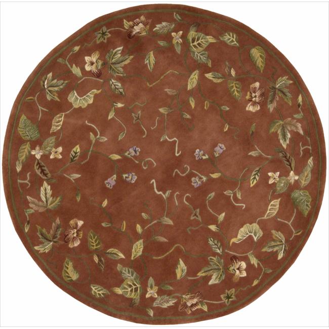 Hand-tufted Julian Floral Spice Rug (6' Round)