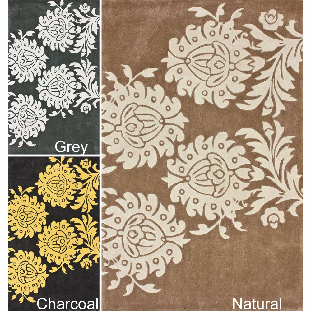 Handmade Blossom Floral Rug (7'6 x 9'6)