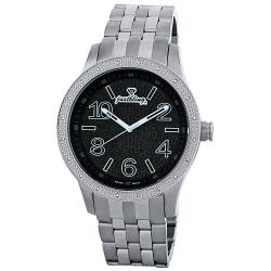 JBW Men's 'Pantheon' Diamond Stainless Steel Bezel and Dial Watch