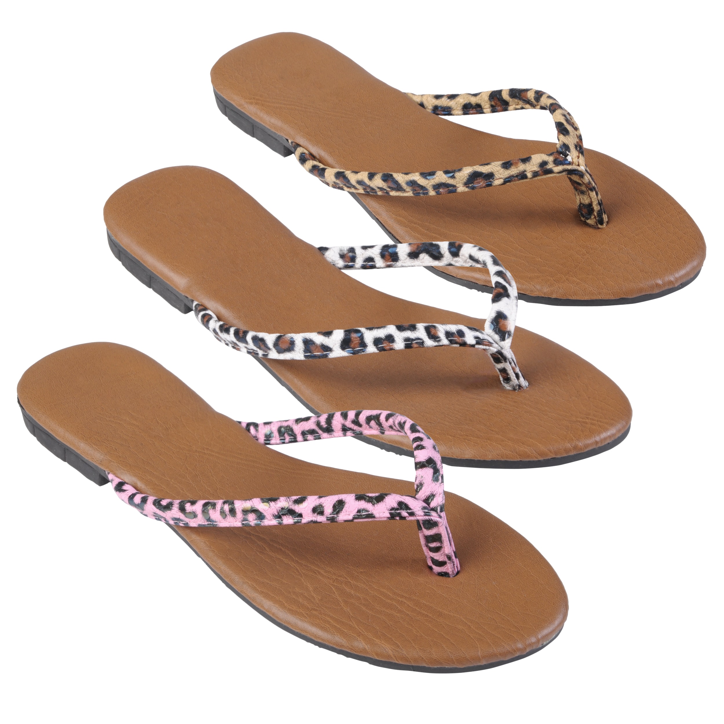 Journee Collection Women's 'Gavina' Leopard Print Flip-flops