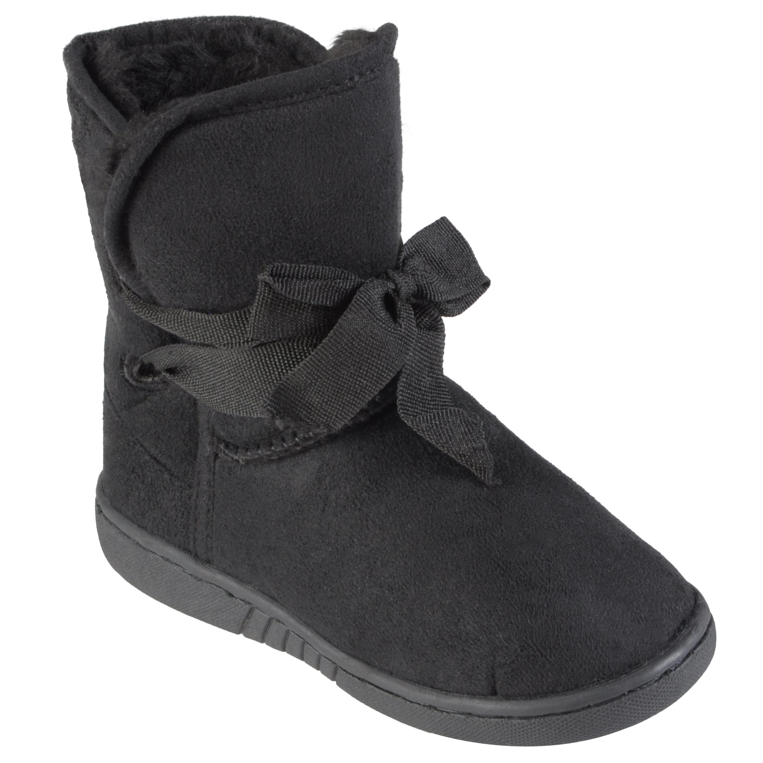 Journee Collection Kid's 'Kuggy' Faux Fur Lined Ribbon Accent Boots