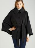 Ellen Tracy Black Button Front Cape