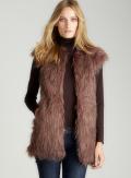 Romeo & Juliet Couture Long Shaggy Faux Fur Vest