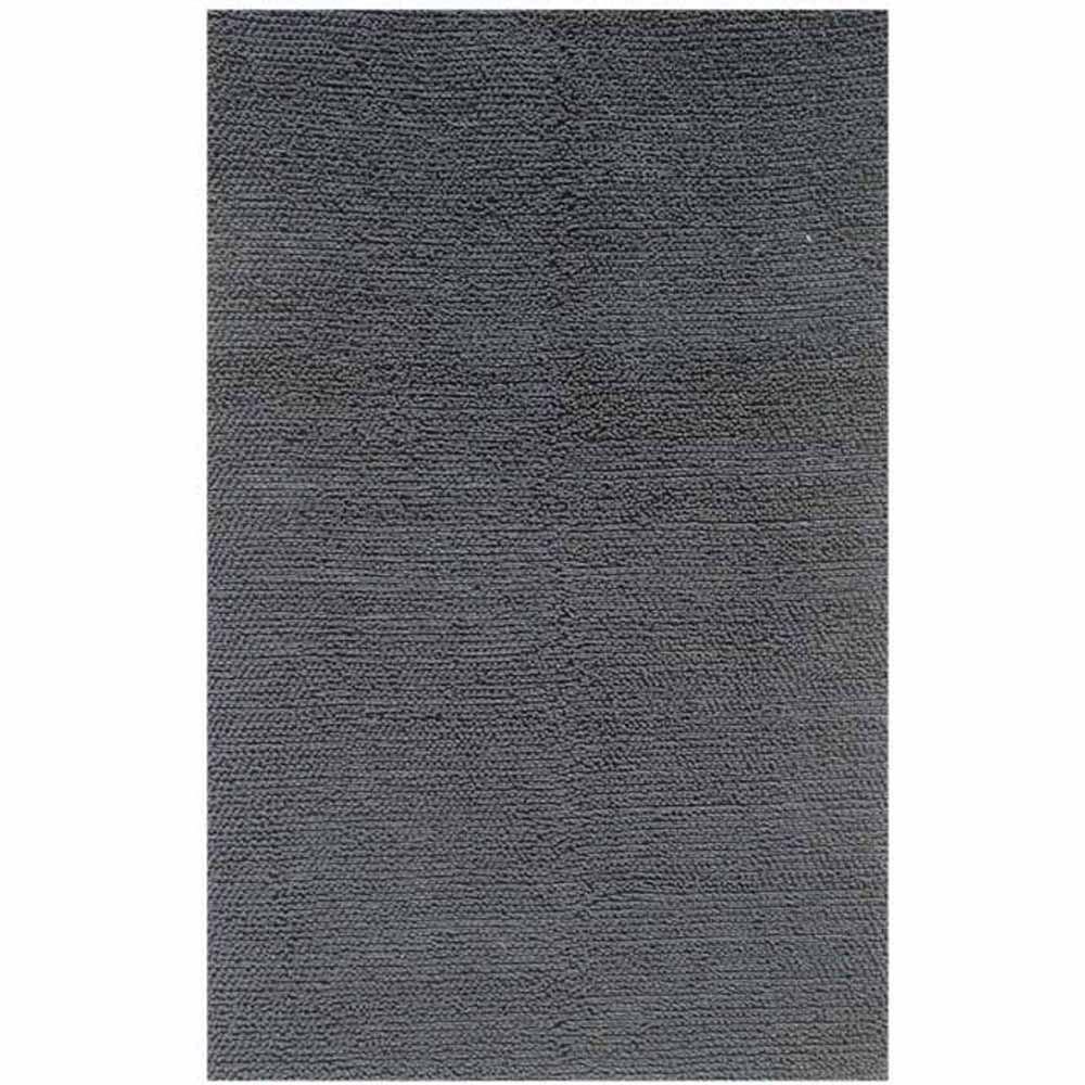 Hand-knotted Solid Ebony Wool Rug (5' x 8')