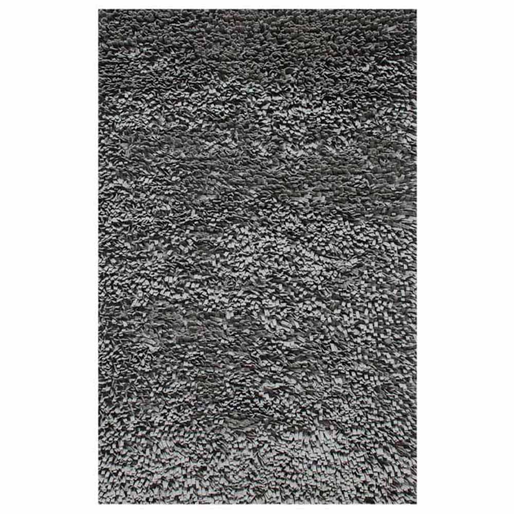 Hand-knotted Solid Light Silver Wool Rug (5' x 8')