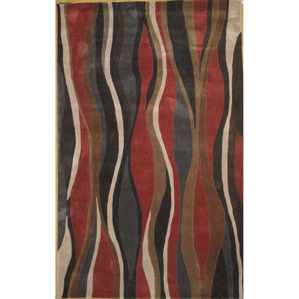 Hand-tufted Solid Deep Charcoal Rug (5' x 8')