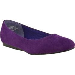 Women's Annie Capri Purple Velvet Suede