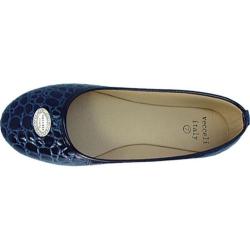 Women's Vecceli Italy BF-101 Blue Compressed Leather