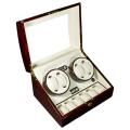 Steinhausen 12-mode Quad Tiger Cherry Lacquer Coated Wood Watch Winder