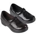 Journee Collection Women's Faux Leather Croc Print Clogs