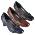 Journee Collection Women's 'CARY-16' Faux Leather Square Toe Pump