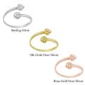 Icz Stonez Sterling Silver Cubic Zirconia Crossover Heart Toe Ring