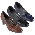 Journee Collection Women's 'CARY-2' Faux Leather Square Toe Pump
