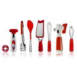 Art and Cook Red 8-piece Kitchen Tool Set