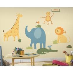 RoomMates Sapna Zoo Animals Peel and Stick Giant Wall Decals
