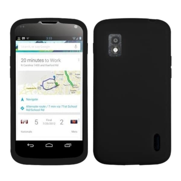 BasAcc Black Black Solid Skin Case for LG E960 Nexus 4