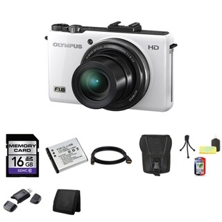 Olympus XZ-1 10MP White Digital Camera 16GB Bundle